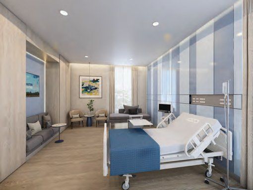Dubai London Hospital patient room